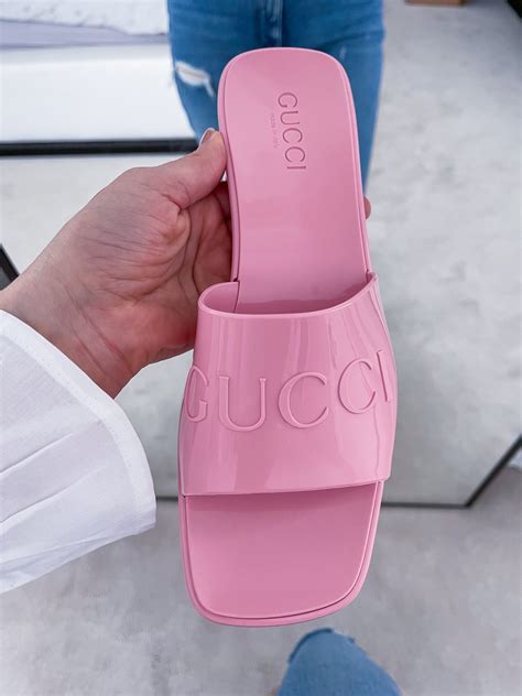 gucci jelly sandals blue|gucci jelly sandals sale.